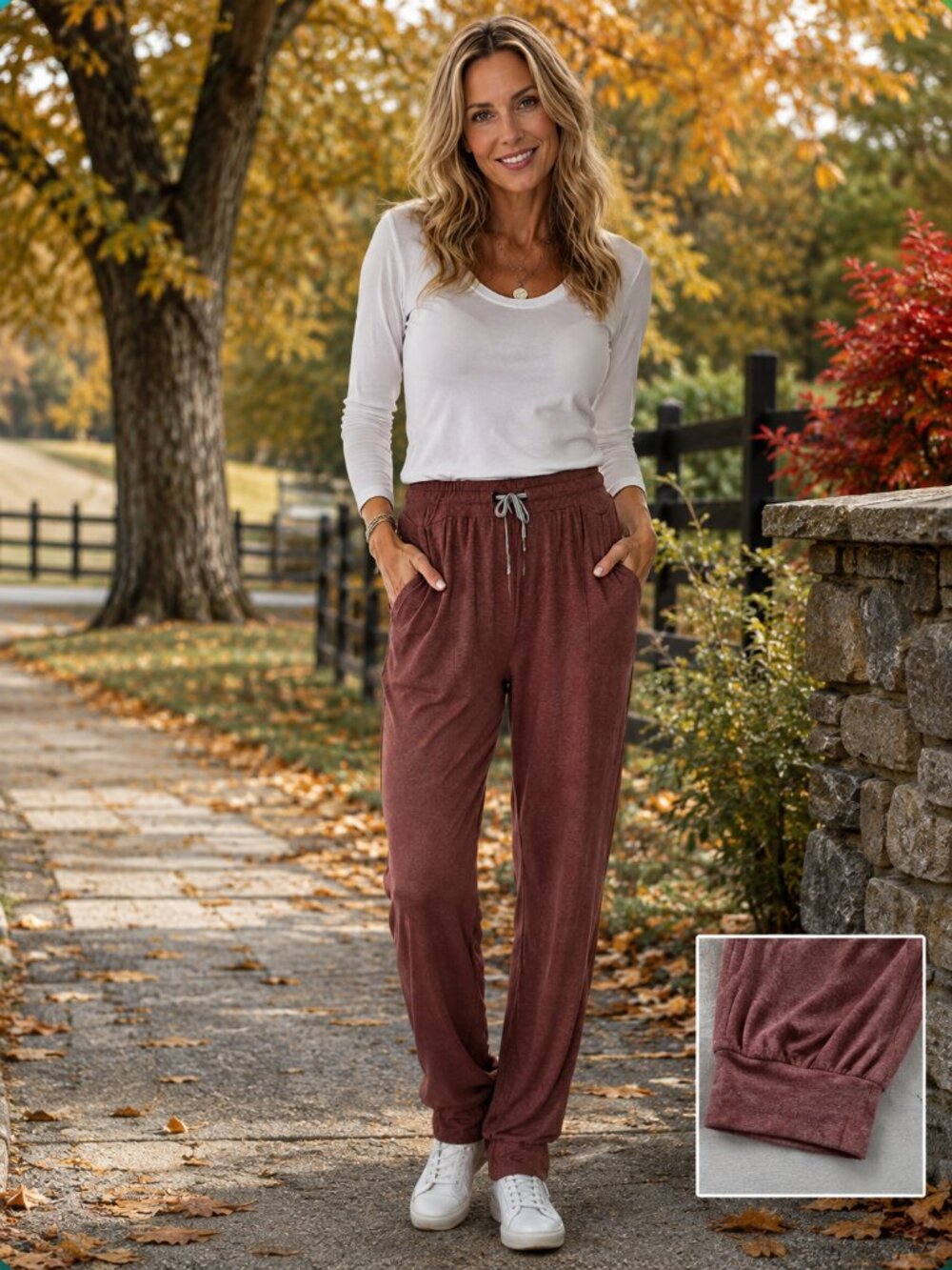 VUORI Elastic Waist w/Drawstring DreamKnit (Feels)Rusty Brown Jogger Pants M